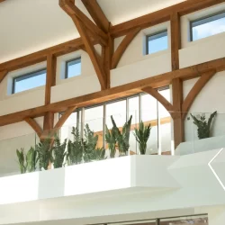 Dunhill wood glass balustrade