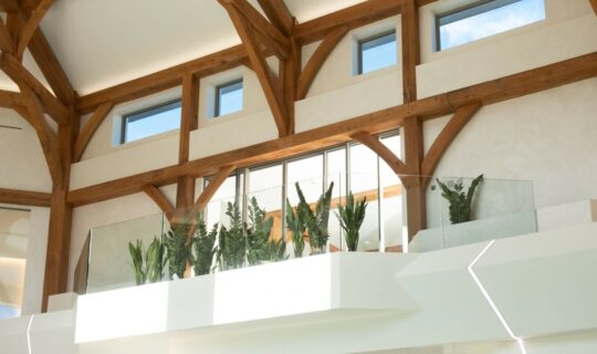 Dunhill wood glass balustrade