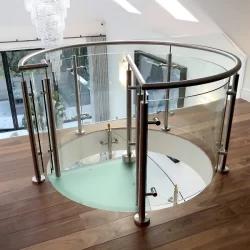 Chigwell glass spiral balustrade