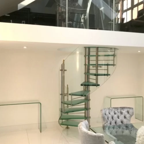 Chigwell glass spiral staircase