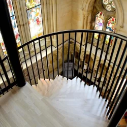Spiral UK stair with a view