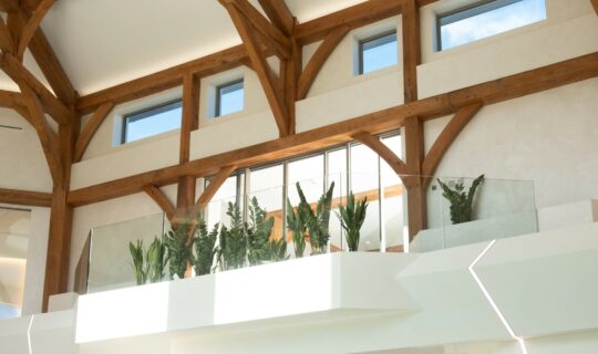 Dunhill wood glass balustrade 1