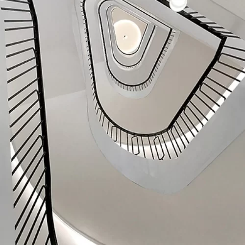 Spiral UK Cinven helical stair looking up