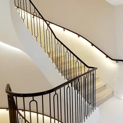 Spiral UK Cinven helical stair mid balustrade