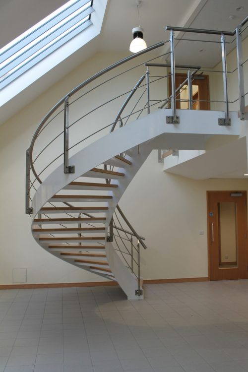 Commercial helical staircase