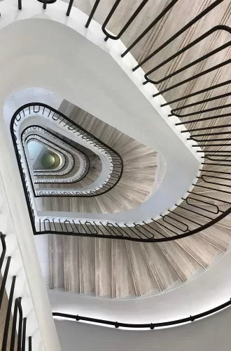 Fit Out staircase manufacture by Spiral UK Cinven