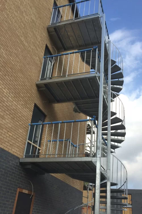 Escape stairs for MOD accommodation blocks Skanska
