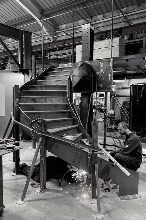 Staircase fabrication 2000 x 3000 black and white scaled