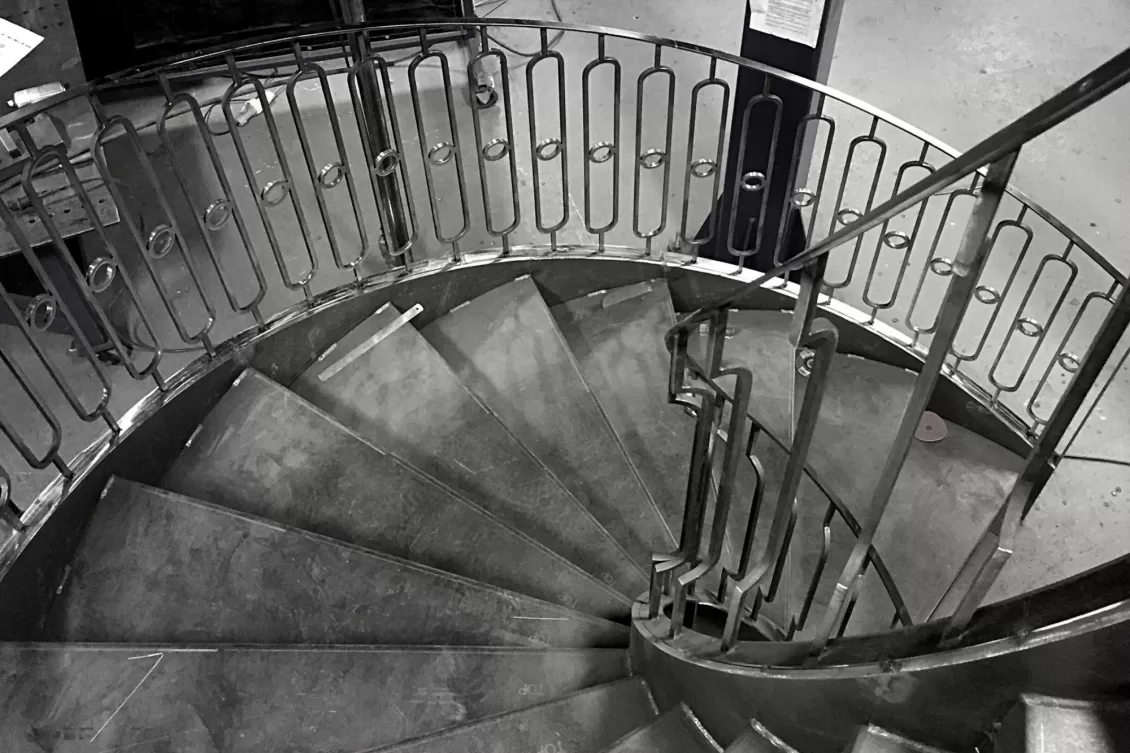 Staircase fabrication 3000 x 2000 balustrade bw