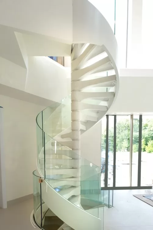 Dunhill wood interior spiral stair