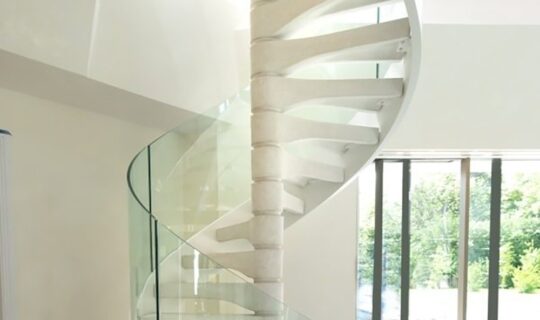 Dunhill wood interior spiral stair
