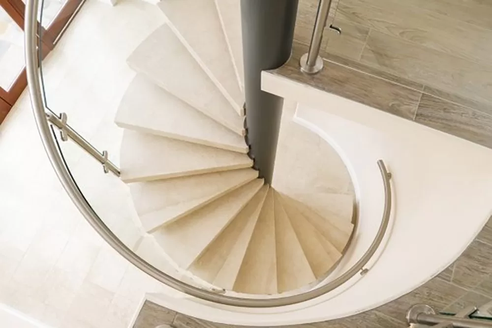 Piggery interior stair spiral