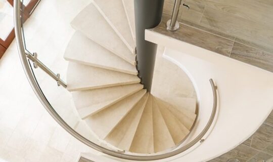 Piggery interior stair spiral