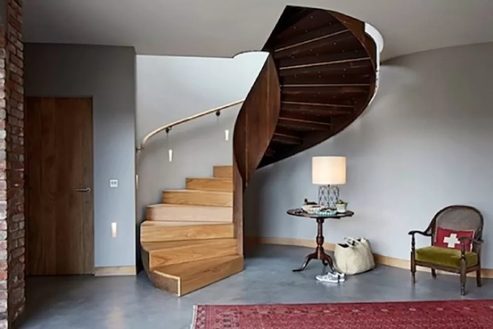 Let Petit Fort interior spiral staircase