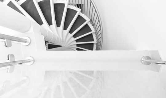 Simply C Interior Spiral stair down