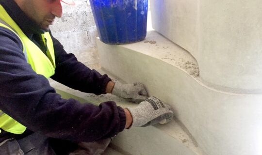 Installing a concrete fit out stair by Spiral UK