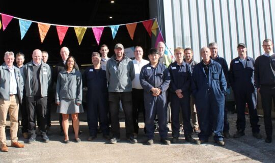 The full Spiral UK team outside HQ - leading manufacturer of bespoke spiral staircases