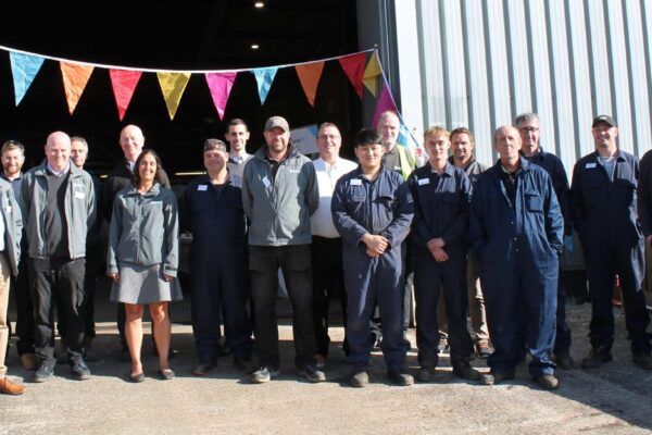 The full Spiral UK team outside HQ - leading manufacturer of bespoke spiral staircases
